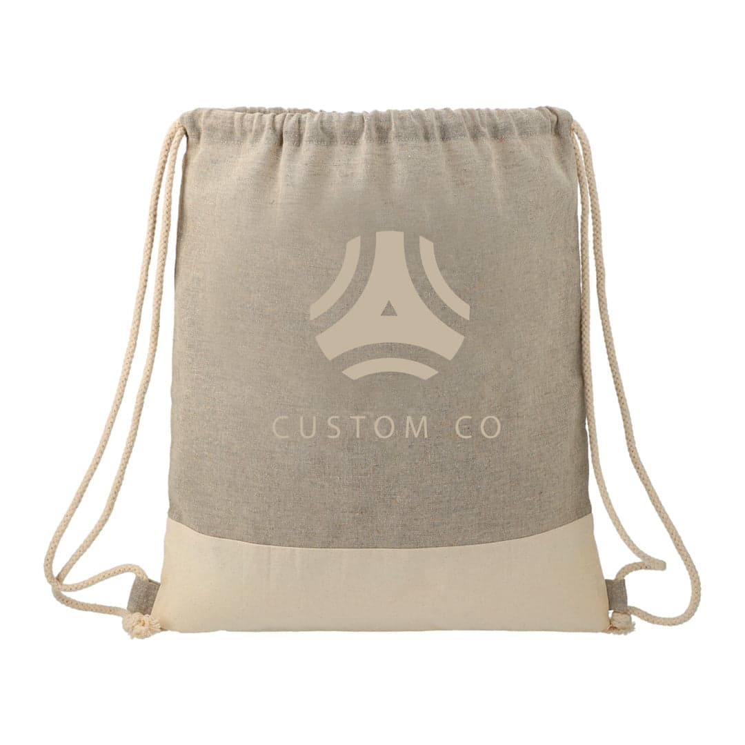 Two Tone Recycled Cotton RPET Drawstring Bag product image 2