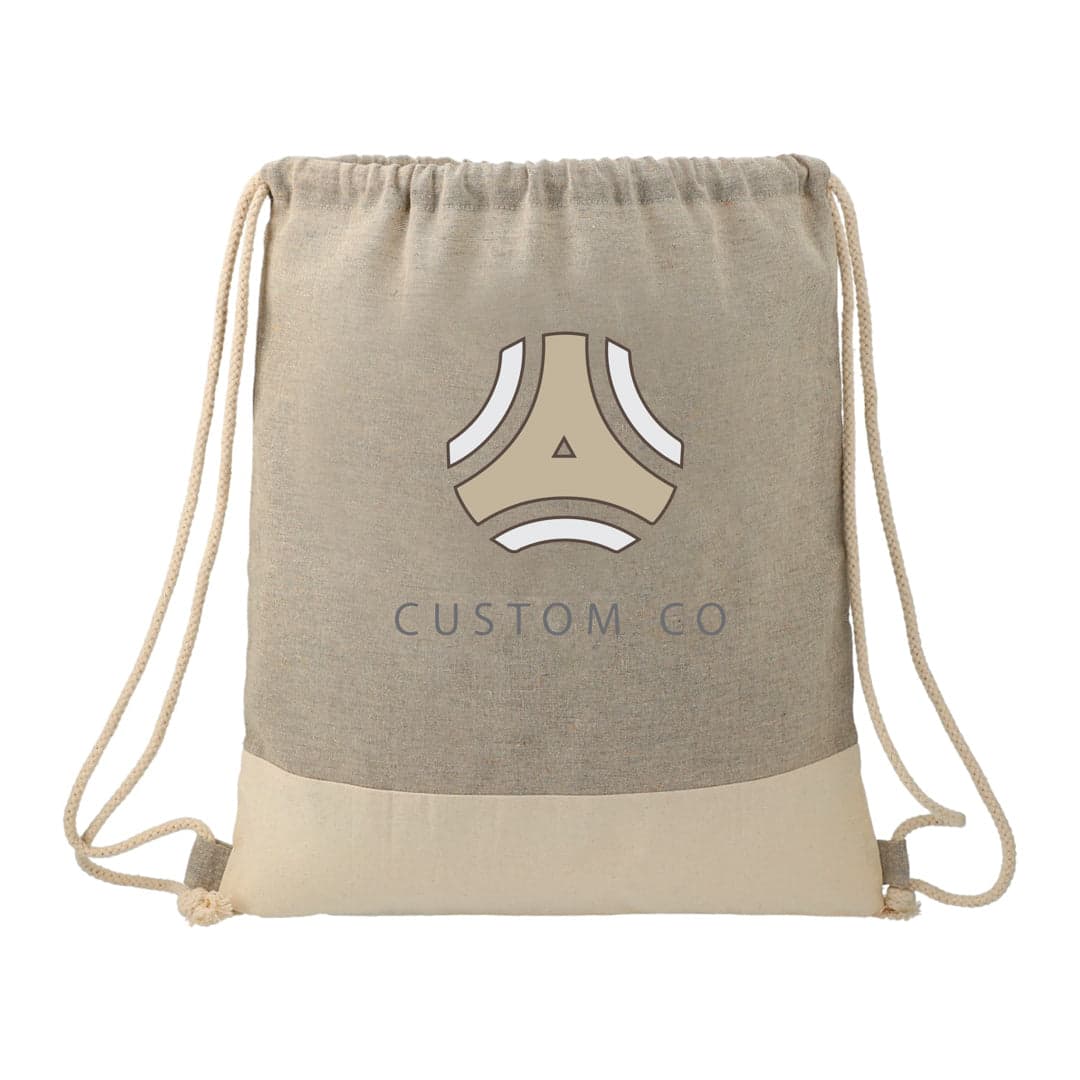 Two Tone Recycled Cotton RPET Drawstring Bag product image 5