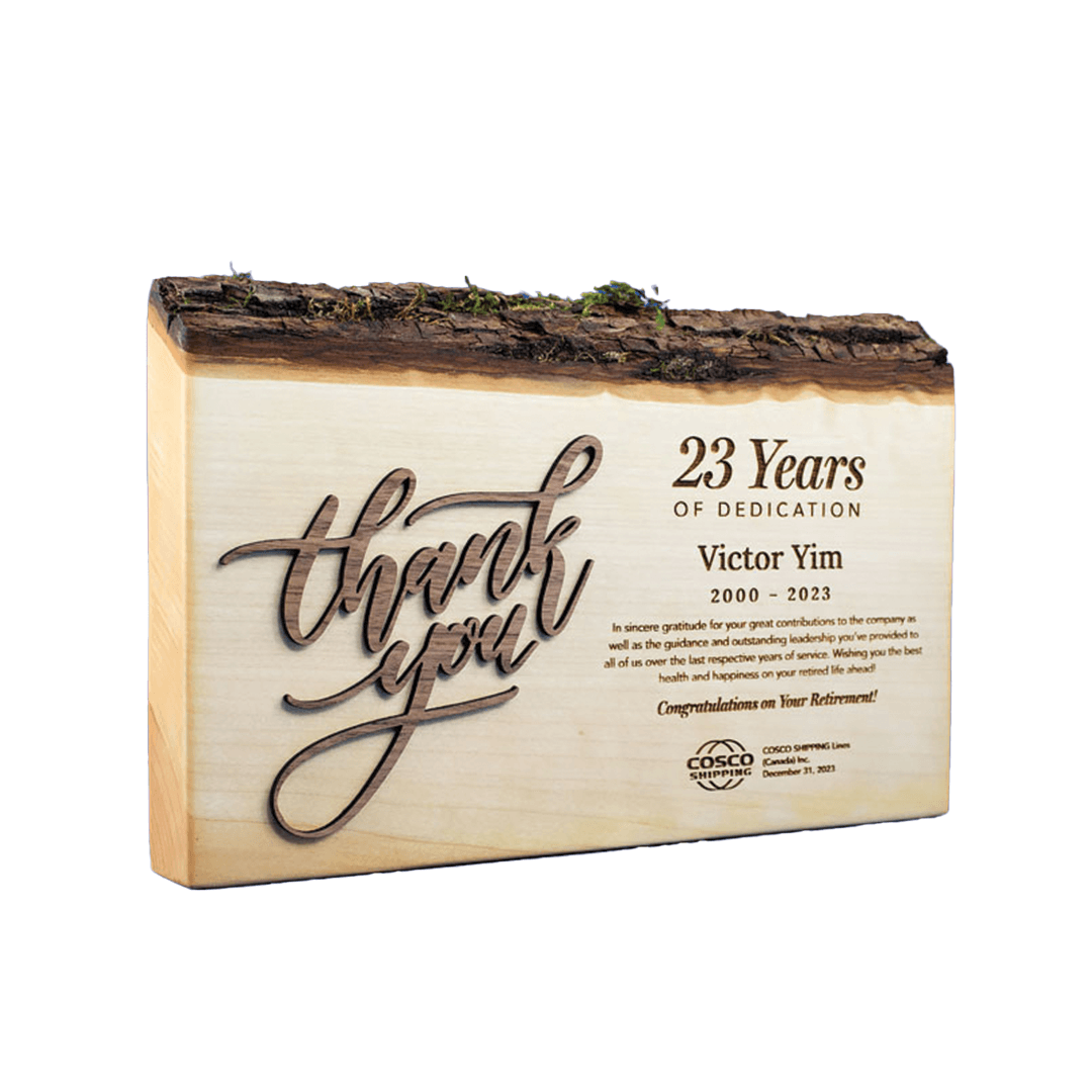 Salvaged Live Edge Maple Gratitude Award product image 2