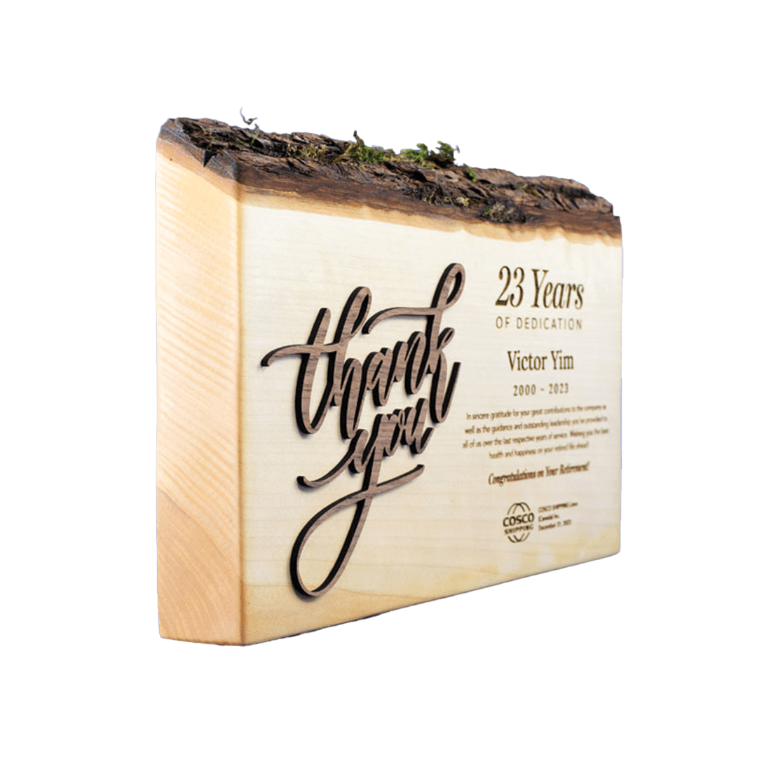 Salvaged Live Edge Maple Gratitude Award product image 3